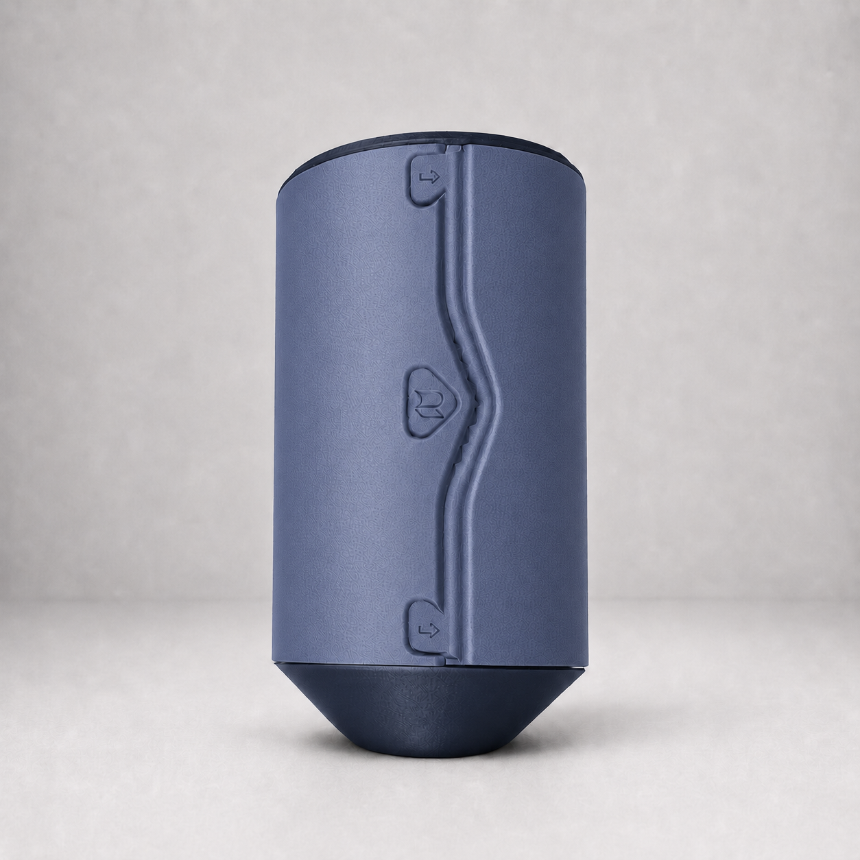 Rollbox Serve Midnight Paper Towel dispenser showing the integrated cutting edge and front logo
