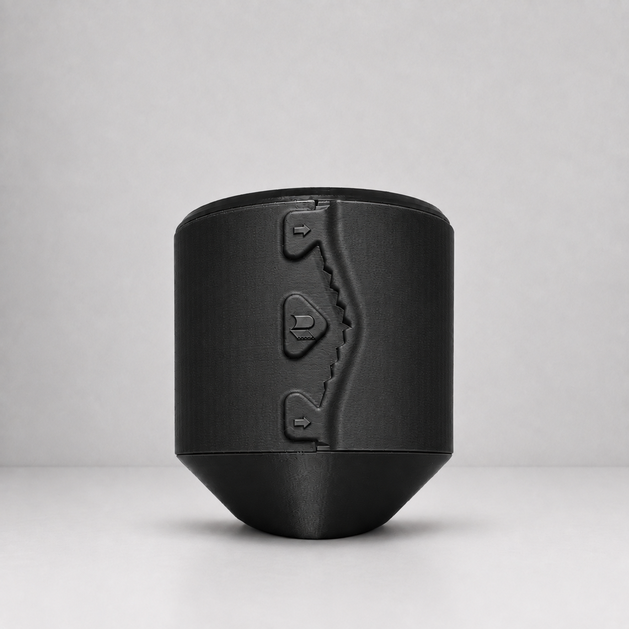 Rollbox Studio Blackout front view showing the integrated cutting edge and Rollbox logo