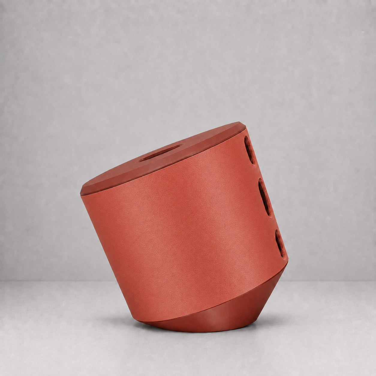 Side view of the Rollbox Studio Clay tissue dispenser