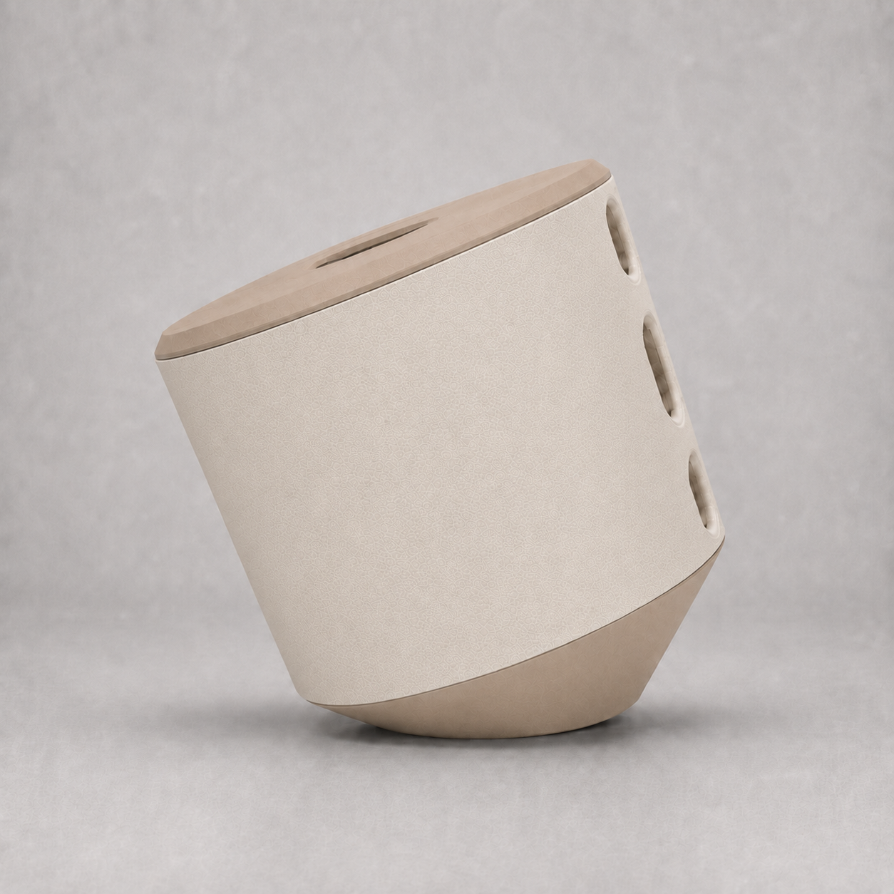 Side view of the Rollbox Studio Dune tissue dispenser