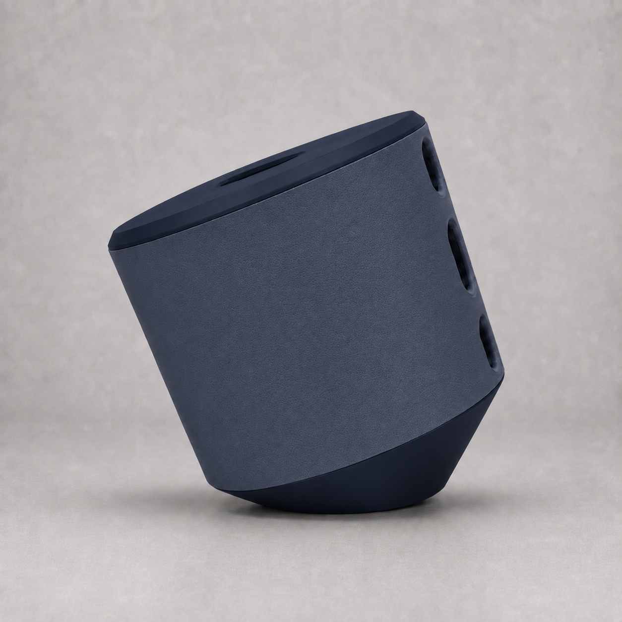 Side view of the Rollbox Studio Midnight tissue dispenser